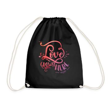 Love grows here - Sac de sport léger - noir - Devant