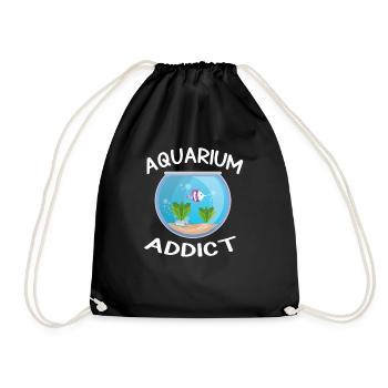 Aquarium - Turnbeutel - Schwarz - Vorne