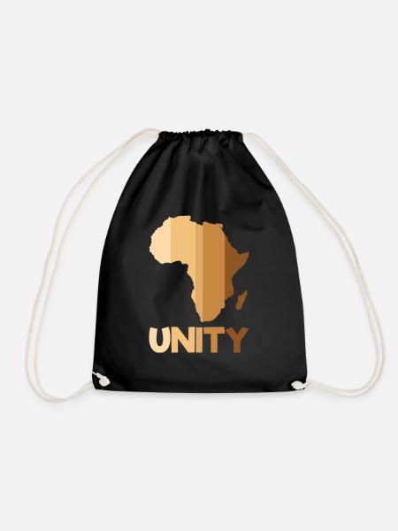 Africa Unity Black History - Drawstring Bag - black