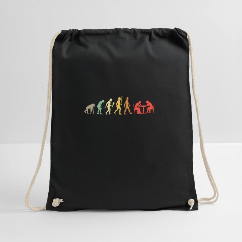Vintage Chess Evolution Chess Player Gift Idea Drawstring Bag
