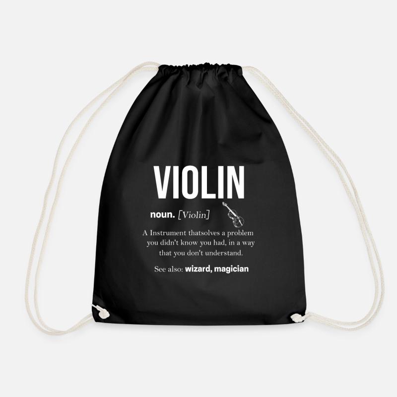 Violine - Turnbeutel - Schwarz