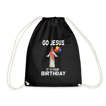 Go Jesus Its your Birthday Noël Jésus - Sac de sport léger - noir - Devant