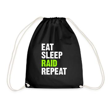 Eat Sleep Raid Repeat - Sac de sport léger - noir - Devant