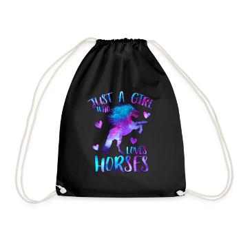 Just a girl who loves horses - Sac de sport léger - noir - Devant