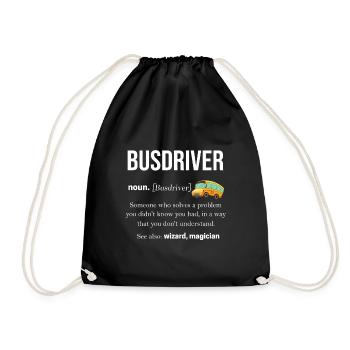 Bus - Turnbeutel - Schwarz - Vorne