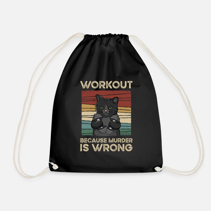 Workout Because Murder Is Wrong Vintage - Sac de sport léger - noir