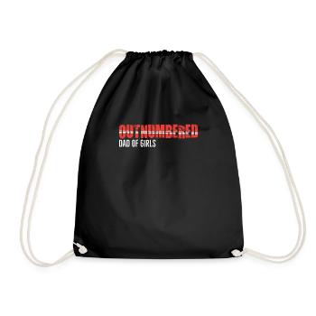 Dad Of Girls Outnumbered Daughter Gifts - Sac de sport léger - noir - Devant