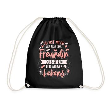 Beste Freundin Geschenke Beste Freundinnen - Turnbeutel - Schwarz - Vorne