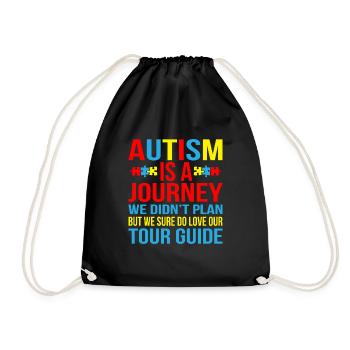 Autism - Drawstring Bag - black - Front