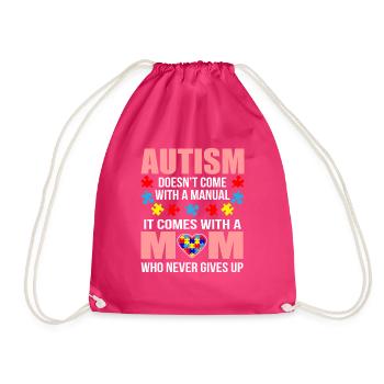 Autism - Drawstring Bag - fuchsia - Front