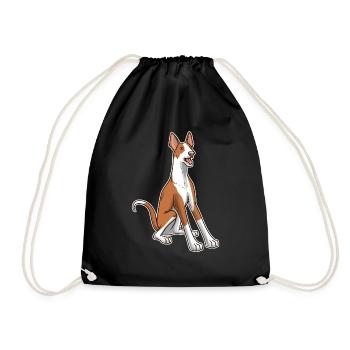 Podenco chien idée cadeau - Sac de sport léger - noir - Devant