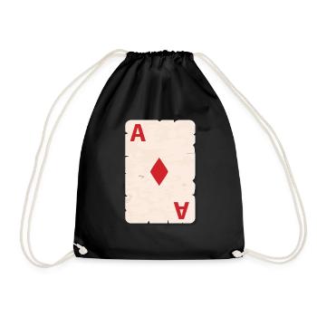 Poker Poker Joueur de Poker Cadeau De Caro Ass - Sac de sport léger - noir - Devant