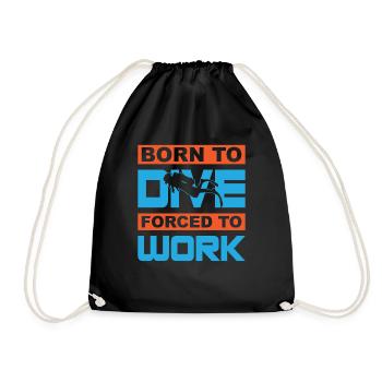 Diver Scuba Diving Diver - Drawstring Bag - black - Front
