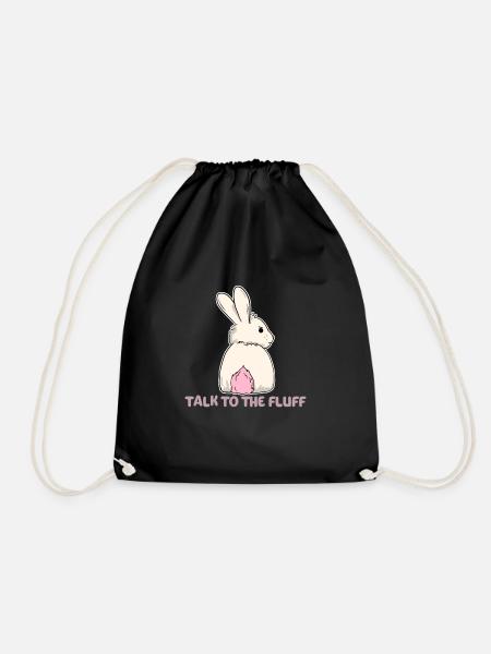 Parle au lapin de Pâques fluff - Sac de sport léger - noir