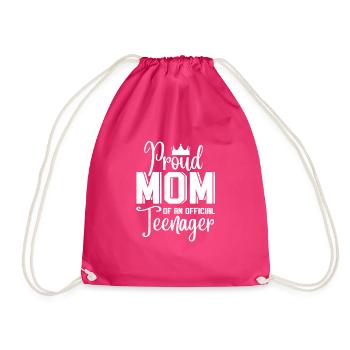 Proud Mom Of An Official Teenager - Sac de sport léger - fuchsia - Devant