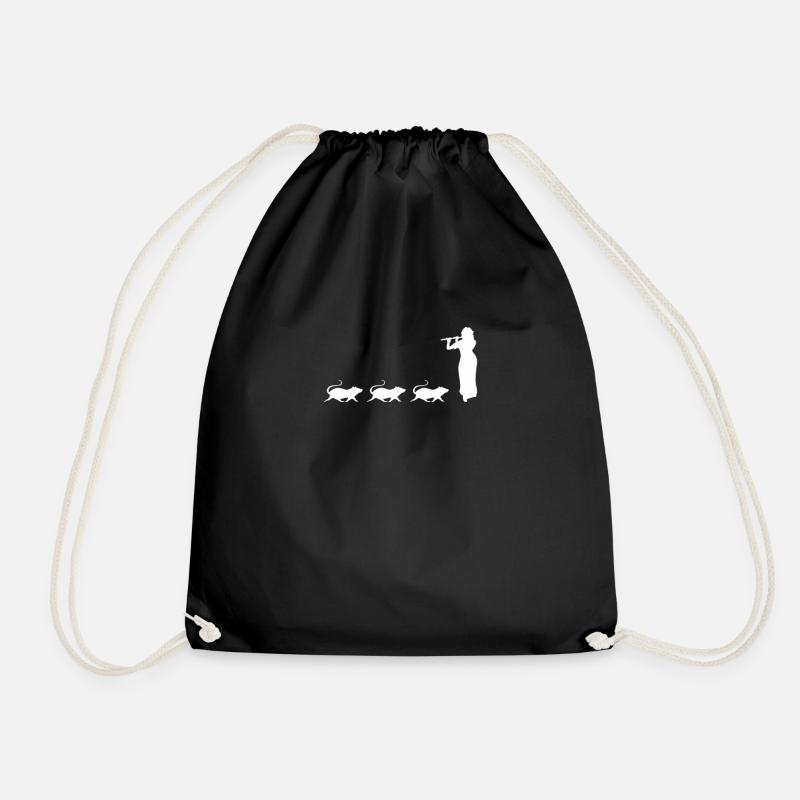 Querflöte Querflöten Flöte Flötenspieler - Turnbeutel - Schwarz