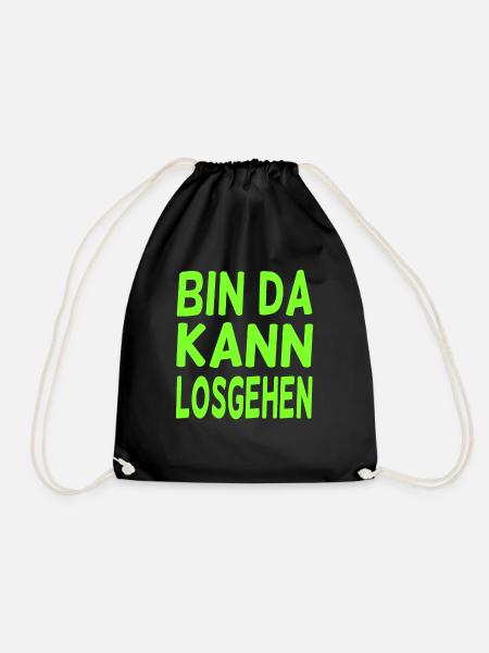 Bin da kann losgehen Büro Party - Turnbeutel - Schwarz