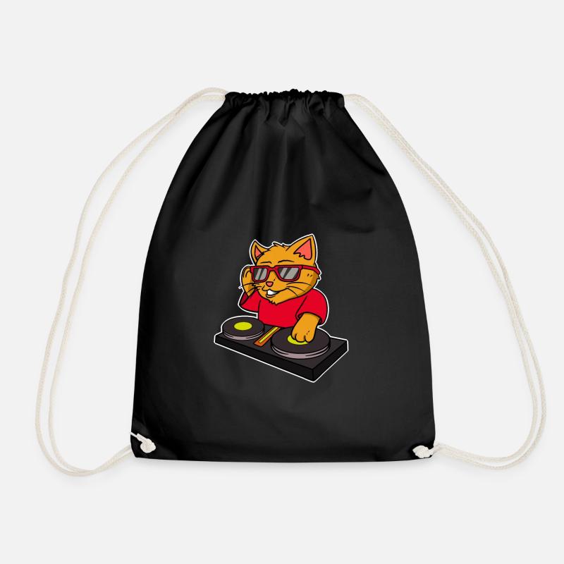 DJ Cool Cat - Drawstring Bag - black