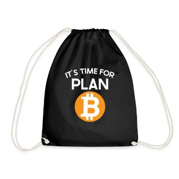 Time For Plan B Bicoin BTC Crypto Moon - Sac de sport léger - noir - Devant