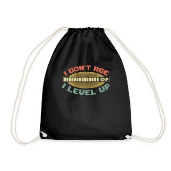 I'm not getting older I Level Up Gamer - Drawstring Bag - black - Front