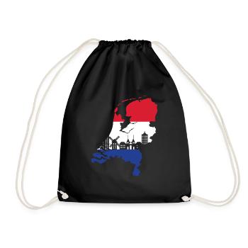 Holland Flag - Drawstring Bag - black - Front
