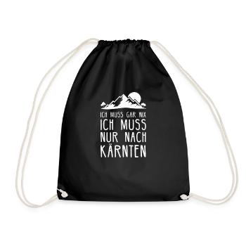 Kärnten Österreich Millstätter See Geschenk - Turnbeutel - Schwarz - Vorne