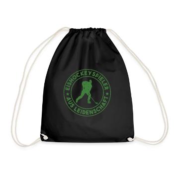 Hockey Hockey Sayings Gift - Drawstring Bag - black - Front