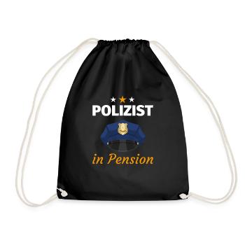 Polizei Polizist Polizeiauto Blaulicht Jungs Mann - Turnbeutel - Schwarz - Vorne