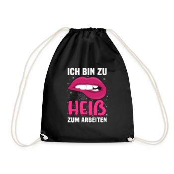 Sarkastische Humorvoll Provokant Sexy Sprüche - Turnbeutel - Schwarz - Vorne