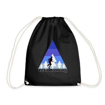 Trail running mountain running Ultra Runner Shirt - Drawstring Bag - black - Front