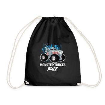 Monster Trucks Rule... Monster Truck - Turnbeutel - Schwarz - Vorne