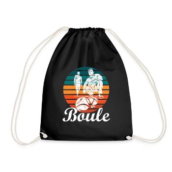 Boules Petanque - Turnbeutel - Schwarz - Vorne