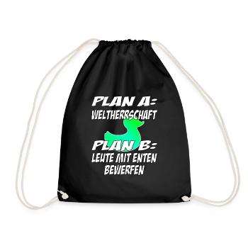 Grundgesetz Spruch Deutschland Demo Geschenk - Turnbeutel - Schwarz - Vorne