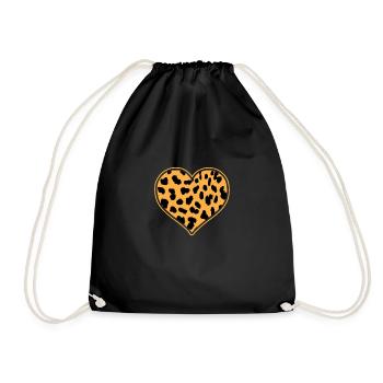 Leopard Endes - Turnbeutel - Schwarz - Vorne