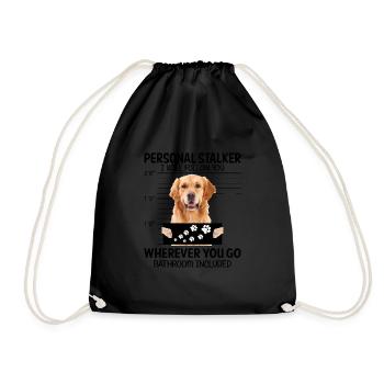 Dog Golden Retriever - Sac de sport léger - noir - Devant