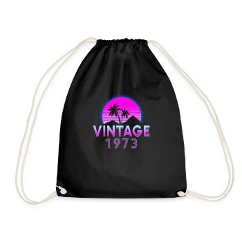 Retrowave Vintage 1973 Anniversaire Cadeau - Sac de sport léger - noir - Devant