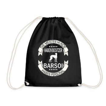 Barsoi Barzala Windhunde Hund Borzoi Hunde - Turnbeutel - Schwarz - Vorne