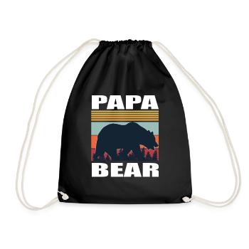 Papa Bear Vatertag Herrentag - Turnbeutel - Schwarz - Vorne