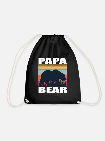 Papa Bear Vatertag Herrentag - Turnbeutel - Schwarz