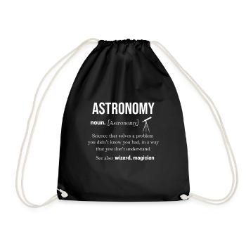 Astronomy Universe Space Galaxy Astrophysics - Drawstring Bag - black - Front