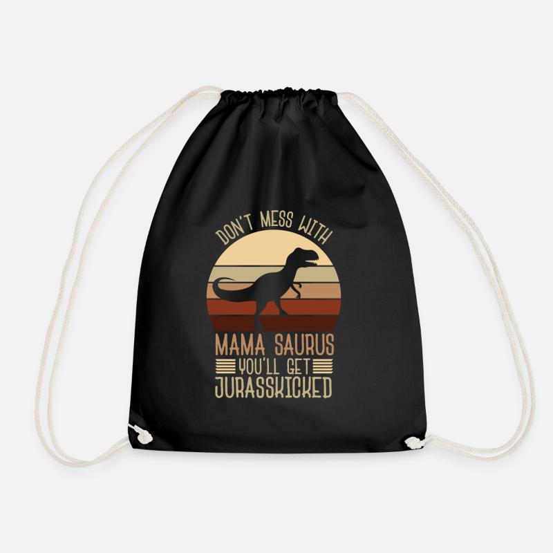 Mama Saurus - Turnbeutel - Schwarz
