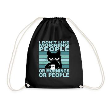I don t like morning people, i hate people - Sac de sport léger - noir - Devant