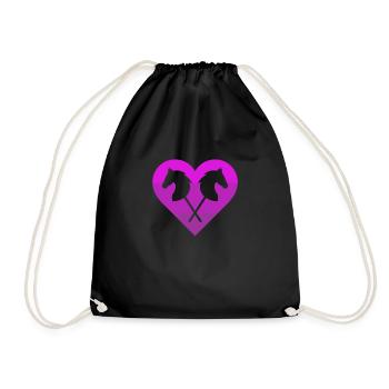 Hobby Horse Steckenpferd Hobbyhorsing Pferdespruch - Sac de sport léger - noir - Devant