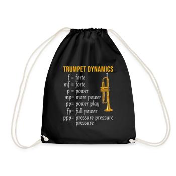 Trompette instrument de musique musiciens trompette - Sac de sport léger - noir - Devant