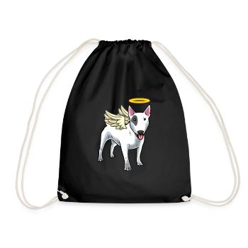 Bullterrier miniature Avec ailes angéliques - Sac de sport léger - noir - Devant