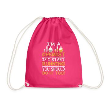 Chemist - Drawstring Bag - fuchsia - Front