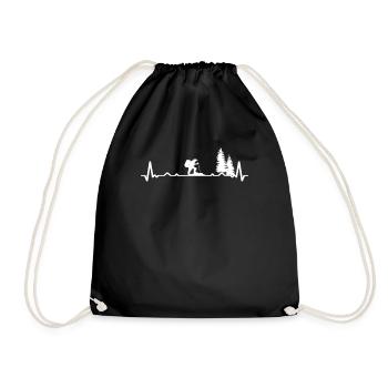 Hobby Hiking Gift for Hiking - Drawstring Bag - black - Front