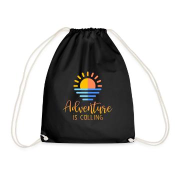 Travel Travel Holiday World Tour Flying - Drawstring Bag - black - Front