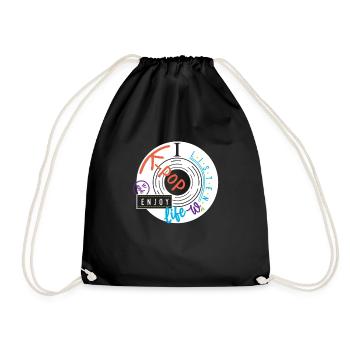 I listen K-Pop... K-Pop - Drawstring Bag - black - Front