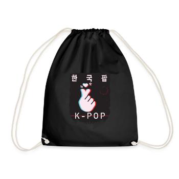 K-Pop Saranghae Aesthetic Korean... K-Pop - Sac de sport léger - noir - Devant